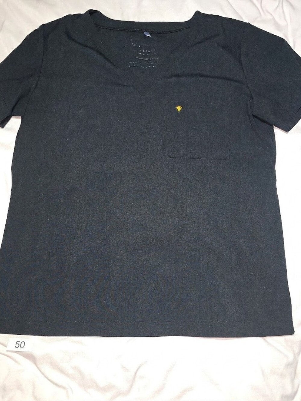 Poppy scrubs Women's Black Short-Sleeve Pocket scrub top size large